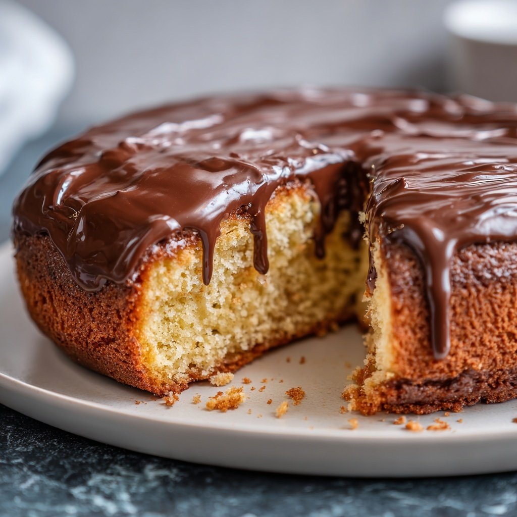 Blechkuchen mit Schokoglasur