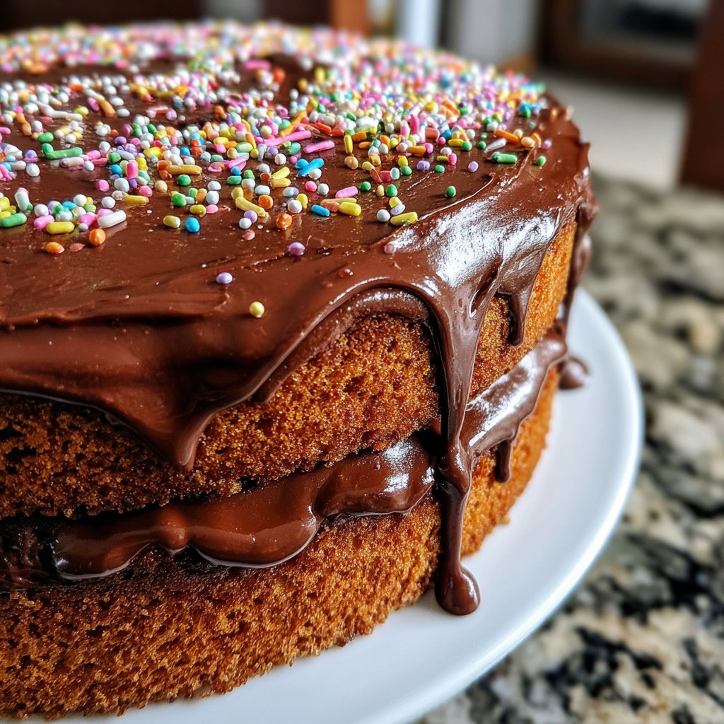 Geburtstagskuchen mit Schokolade