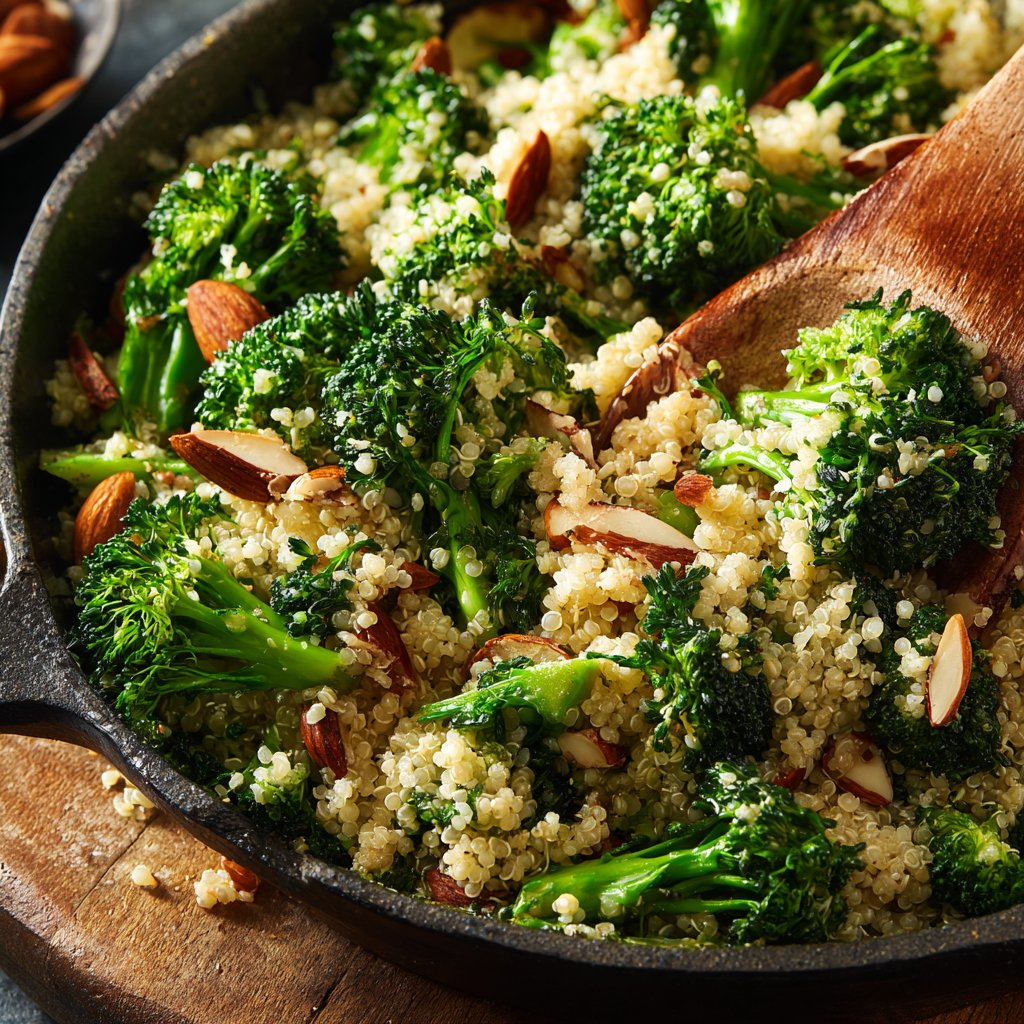 Quinoa mit Brokkoli und Mandeln