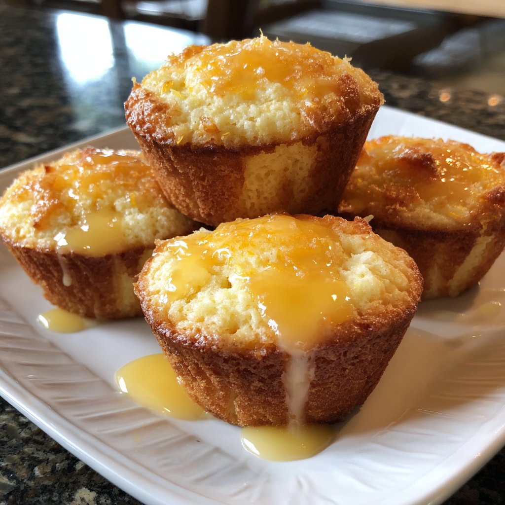 Muffins mit Zitronenfüllung