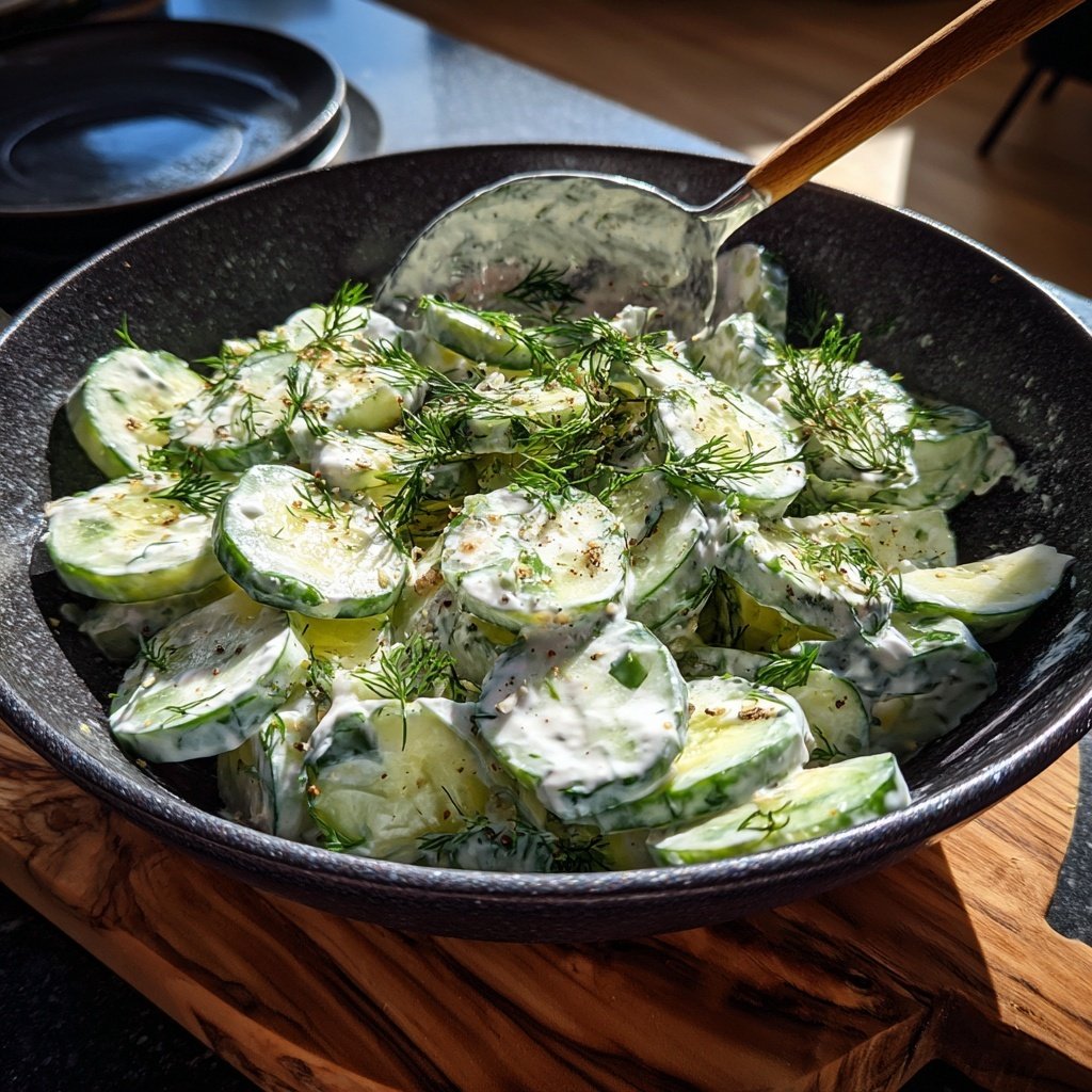 Gurkensalat Mit Joghurt Zum Grillen