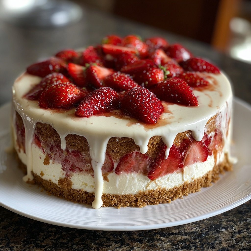 Saftiger Erdbeerkuchen Mit Vanillecreme