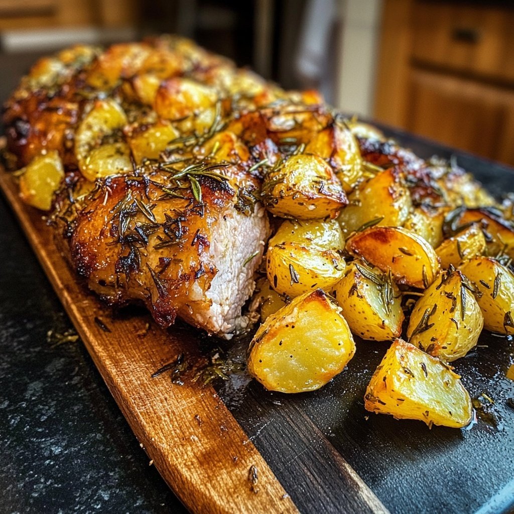 Hähnchen-Rosmarinkartoffel-Blech