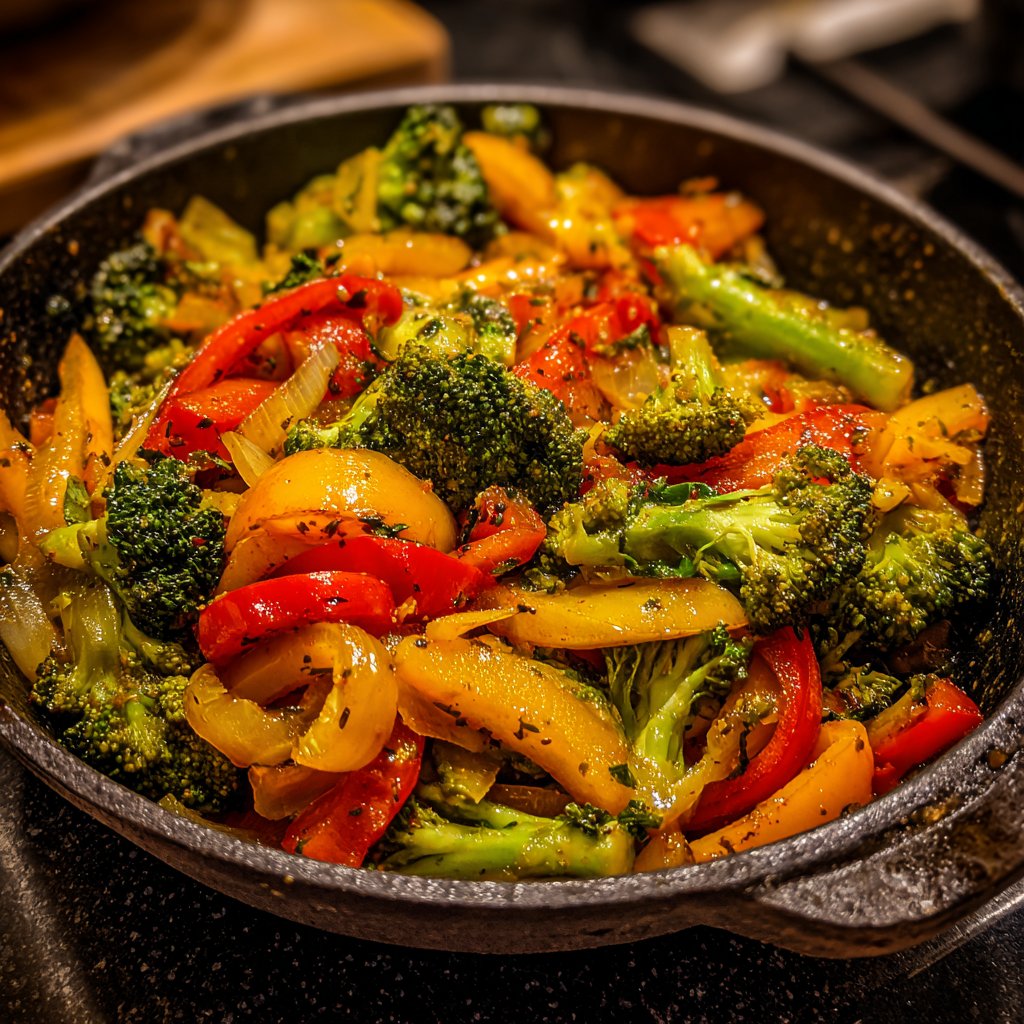 Asiatische Gemüsepfanne mit Ingwer