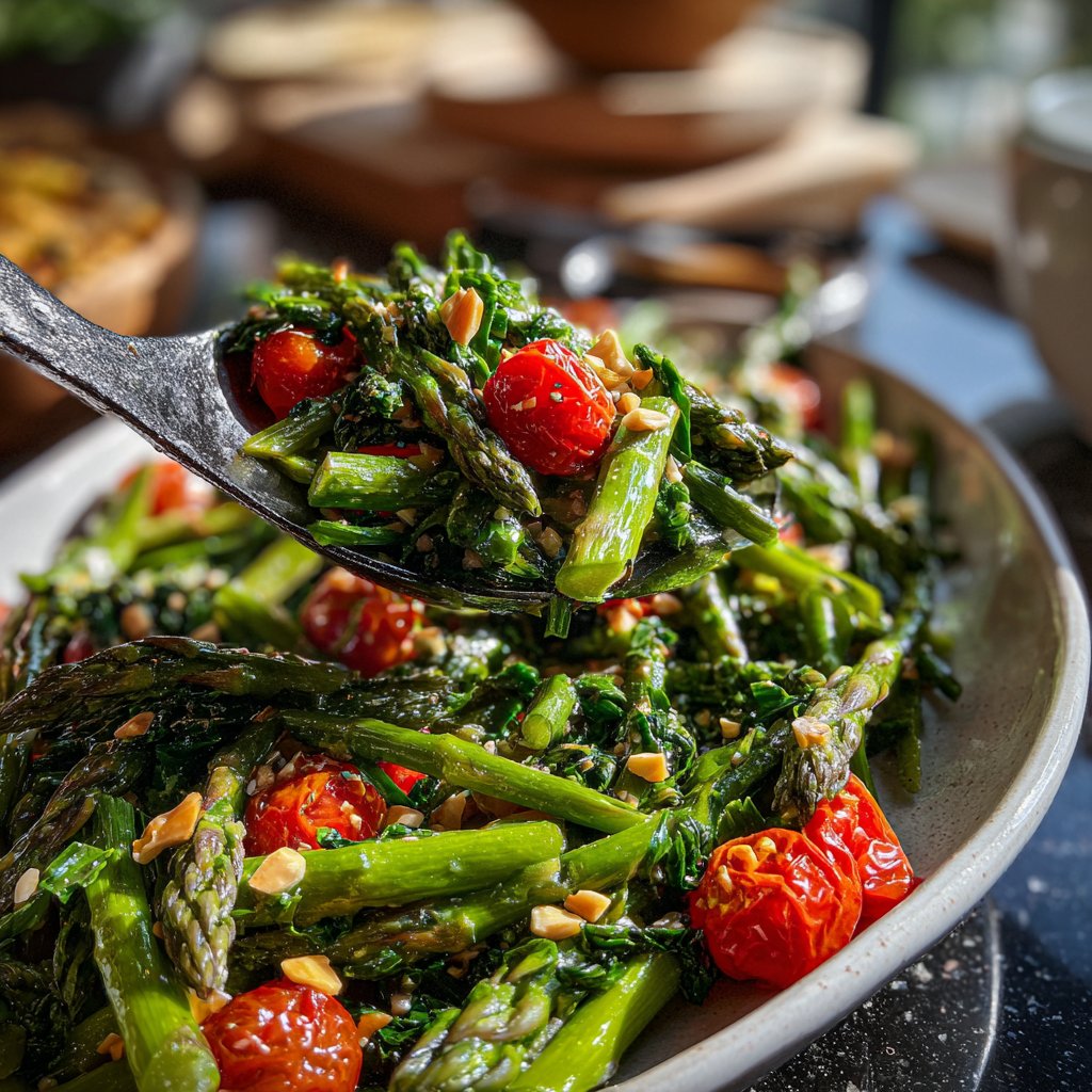 Grüner Spargel Salat
