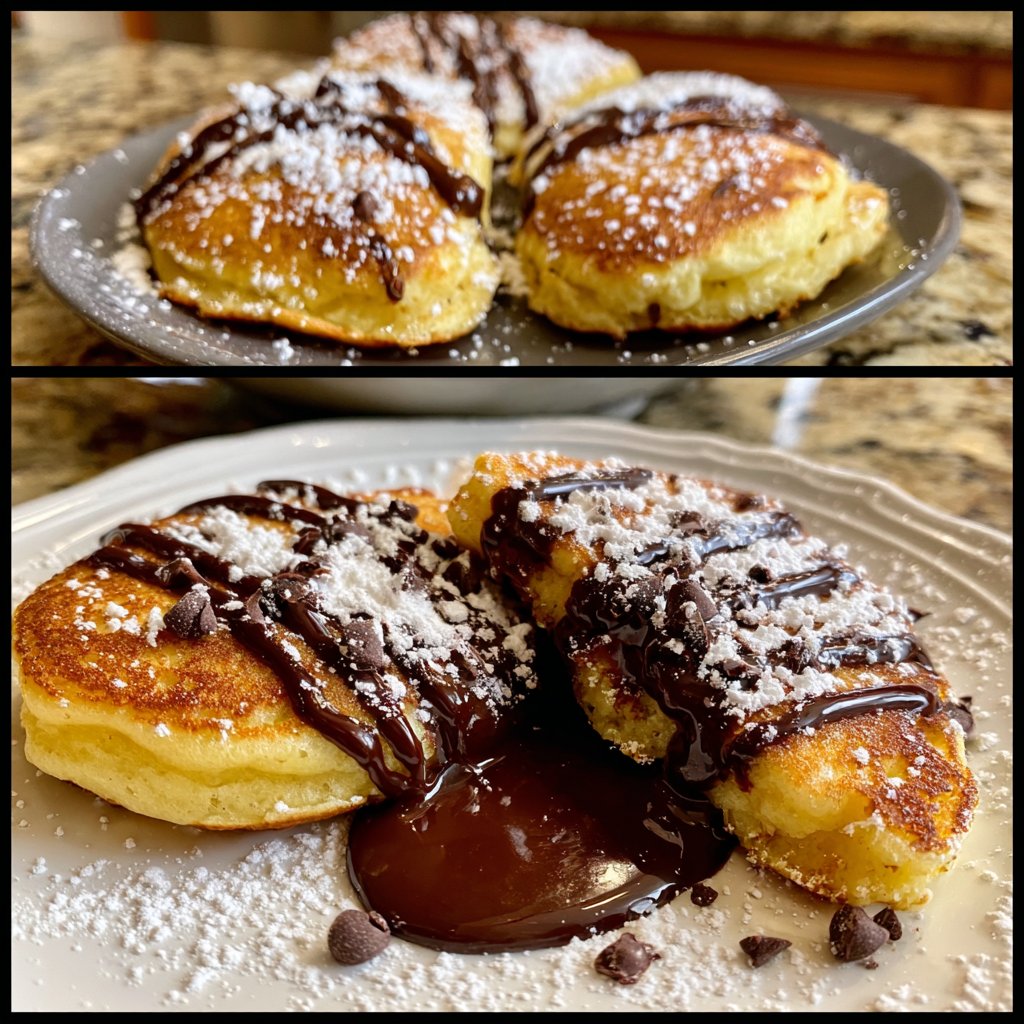 Pfannkuchen mit Schokolade